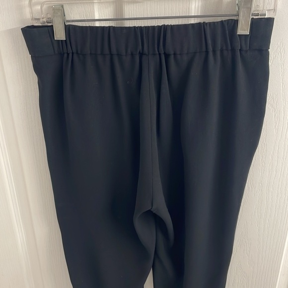 Aritzia Babaton Cohen Black Pull On Ankle Pants Pockets Front Pleats Crepe Sz 4 - Picture 4 of 16